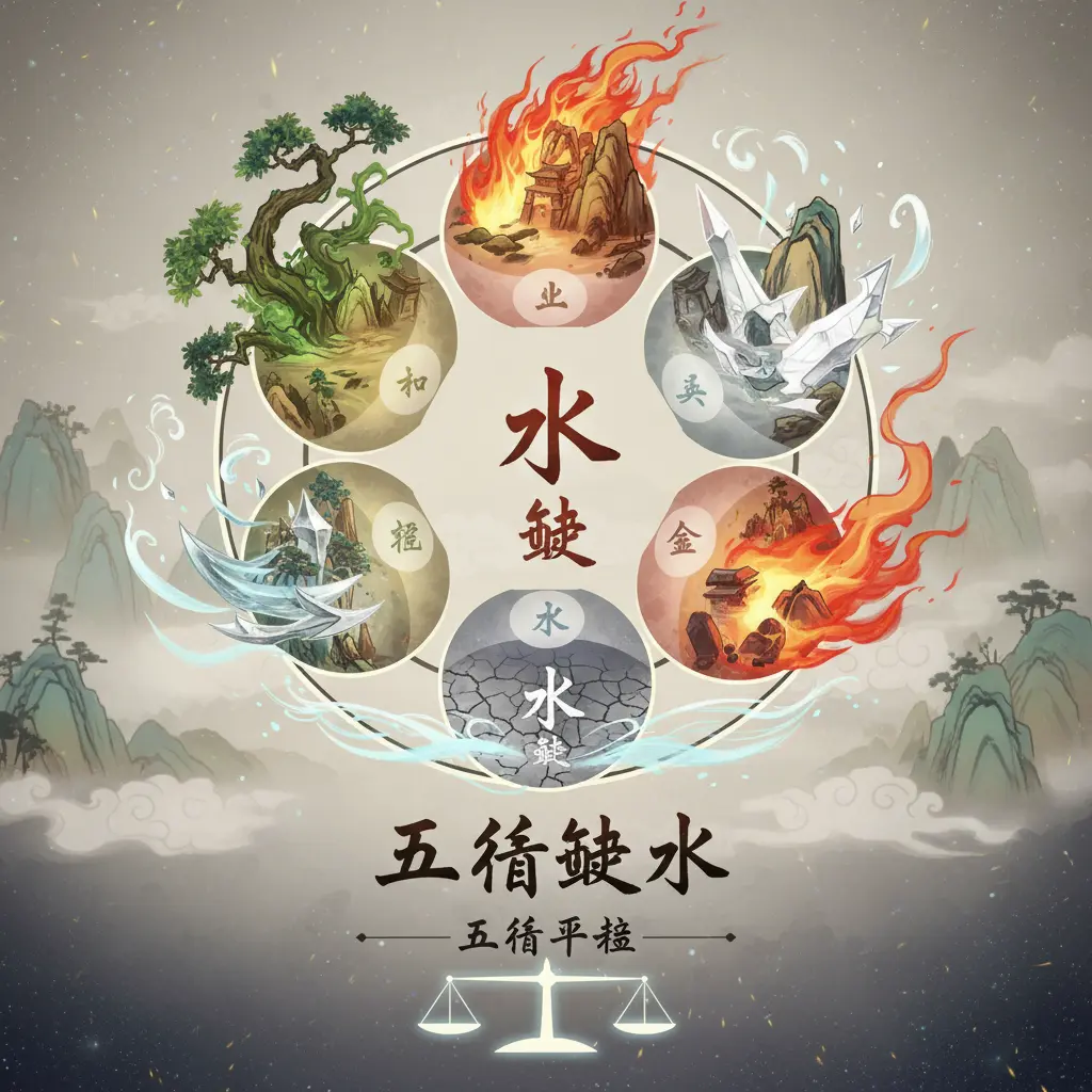五行平衡 - 五行缺水